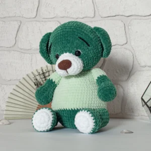 green plush bear