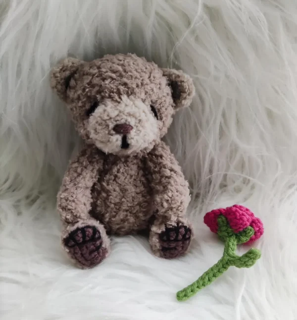 Adorable Handmade Tiny Mini Plush Bear - Image 3