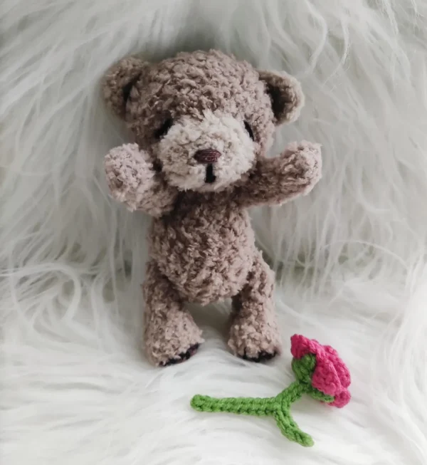 Adorable Handmade Tiny Mini Plush Bear - Image 4