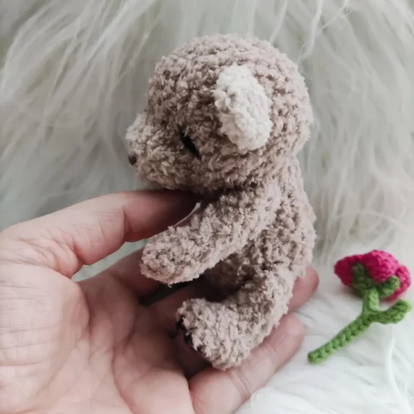 Adorable Handmade Tiny Mini Plush Bear - Image 5