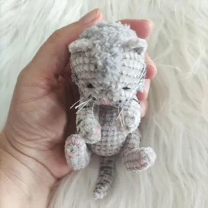 grey plush kitten