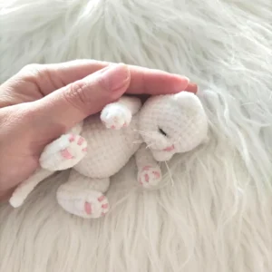 white plush cat