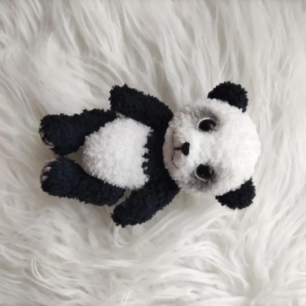Adorable Mini Handmade Plush Panda Bear - Image 10