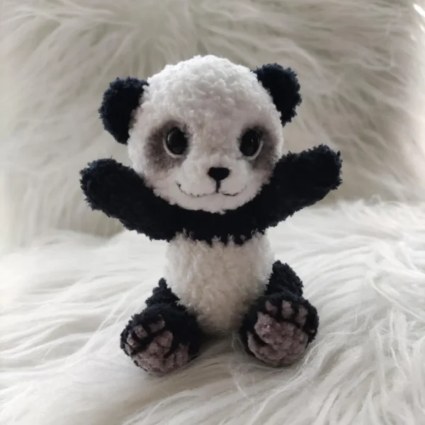 Adorable Mini Handmade Plush Panda Bear - Image 5
