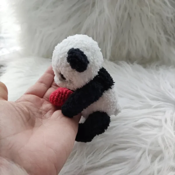Adorable Mini Handmade Plush Panda Bear - Image 6