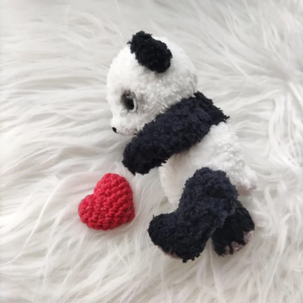 Adorable Mini Handmade Plush Panda Bear - Image 8
