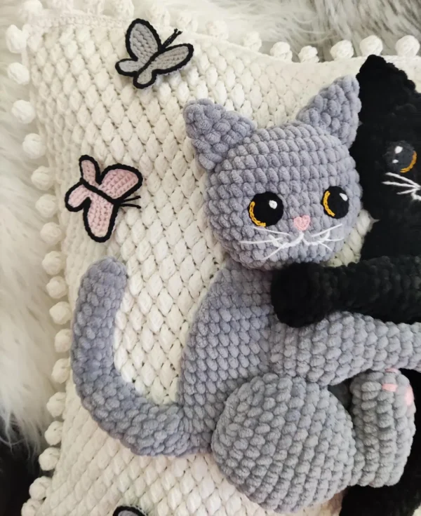 Crochet Cat Pillowcase