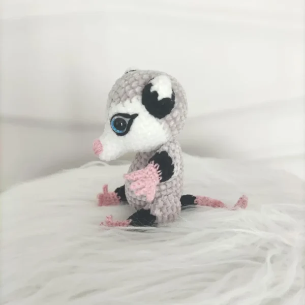 Amazing Handmade Mini Plush Opossum – Cute Crochet Stuffed Toy for Animal Lovers! - Image 6