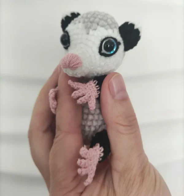 Amazing Handmade Mini Plush Opossum – Cute Crochet Stuffed Toy for Animal Lovers! - Image 7
