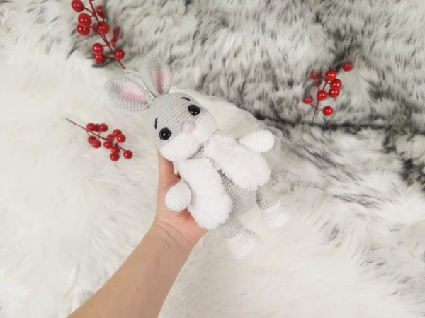 Handmade Plush Bunny Toy - Amigurumi for Christmas - Image 10