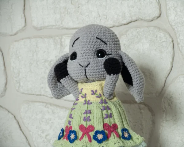 Adorable Knitted Stuffed Bunny - Handmade amigurumi - Image 2
