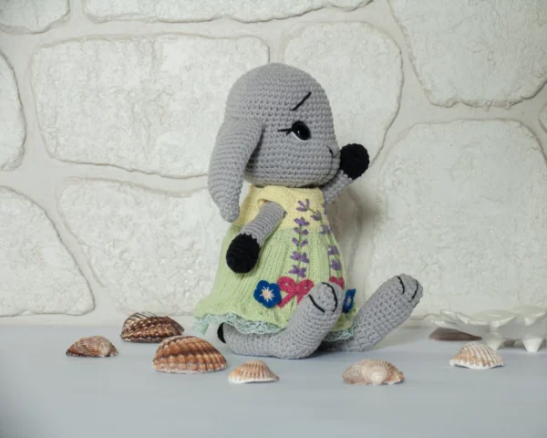 Adorable Knitted Stuffed Bunny - Handmade amigurumi - Image 3
