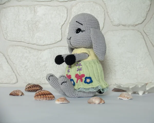 Adorable Knitted Stuffed Bunny - Handmade amigurumi - Image 4