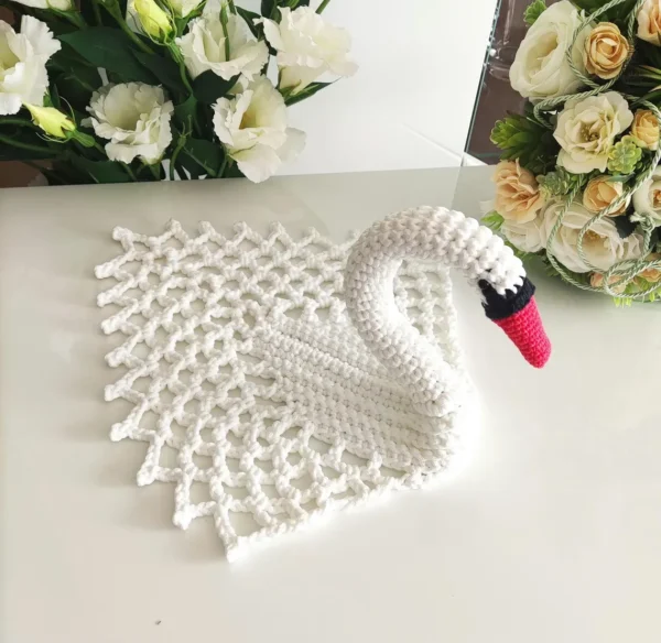 doily swan