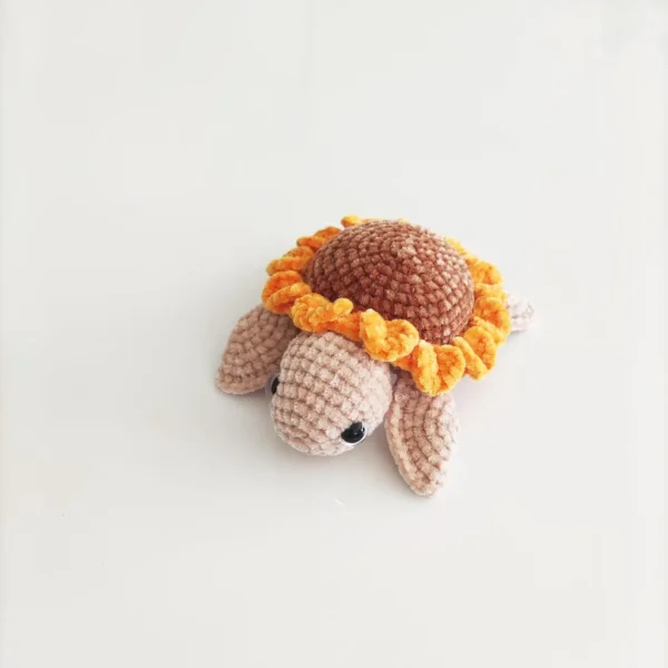 ADORABLE HANDMADE CROCHET SUNFLOWER TURTLE – MINI PLUSH TOY FOR GIFTS! - Image 10