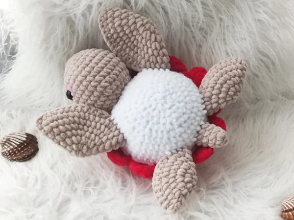 Wonderful Handmade Crochet Turtle with Heart – Plush Amigurumi Gift - Image 9