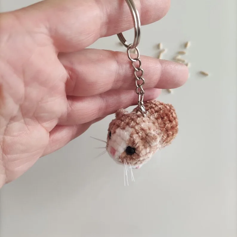 Sad crochet hamster, hamster plush amigurumi - Image 10