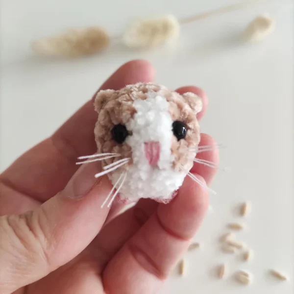 Sad crochet hamster, hamster plush amigurumi - Image 3