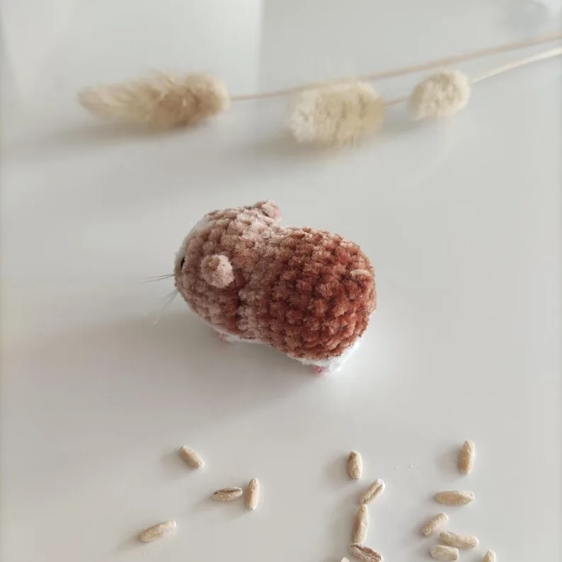 Sad crochet hamster, hamster plush amigurumi - Image 11