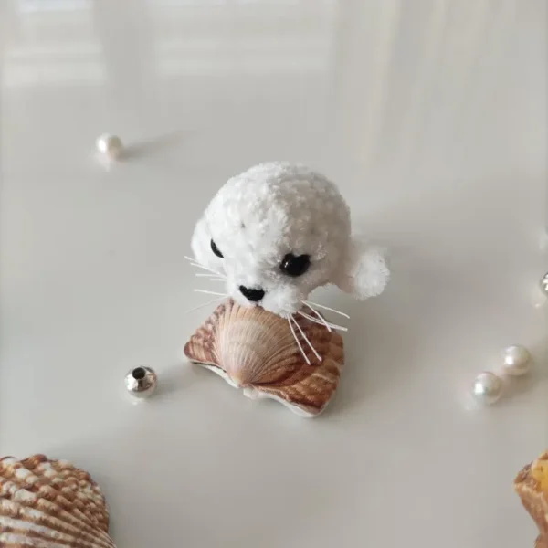 Cute Amigurumi Seal Plush, Emotional Support Seal - Image 7