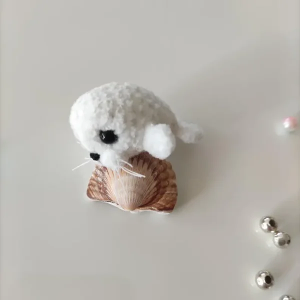 Cute Amigurumi Seal Plush, Emotional Support Seal - Image 8