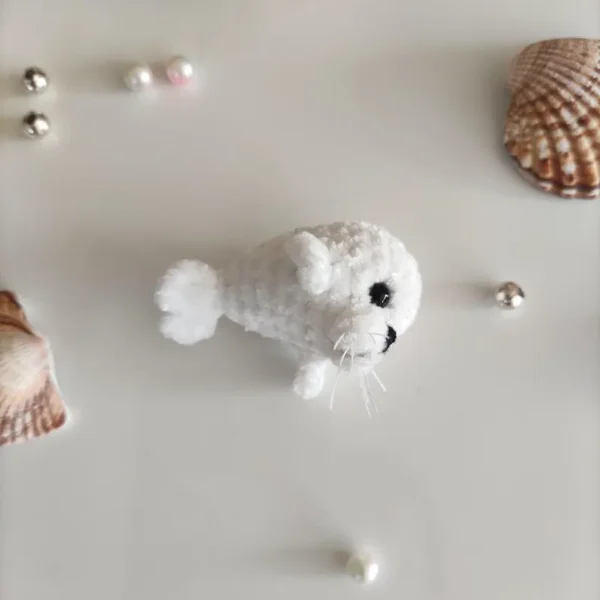 Cute Amigurumi Seal Plush, Emotional Support Seal - Image 9