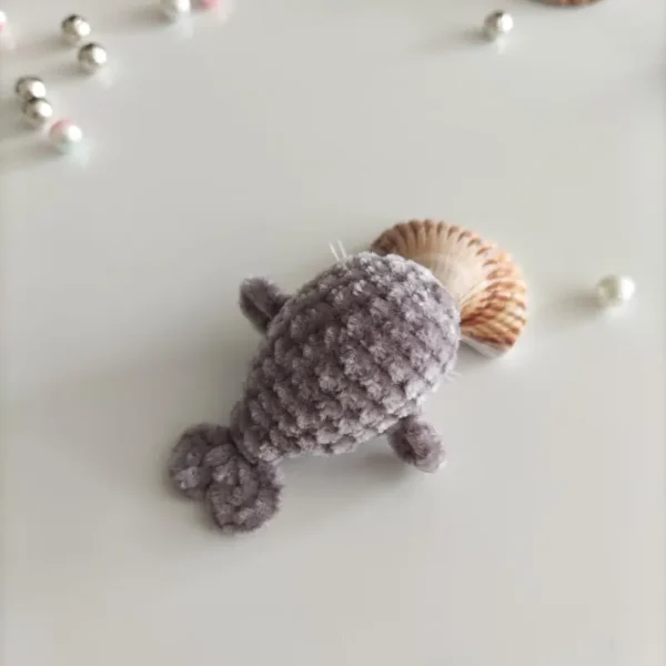 Handmade Mini Crochet Seal, Tiny Plush Keychain, Dollhouse Companion - Image 8