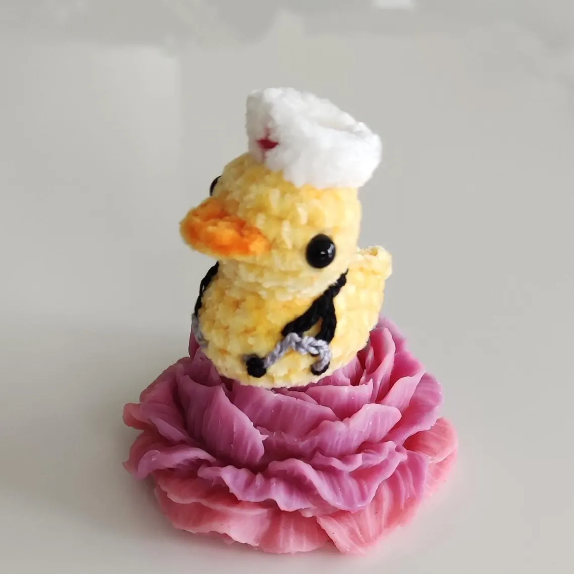 Crocheted Nurse Duck Charm, Mini Plush Keychain, Badge Reel Accessory, Healthcare Gift - Image 21
