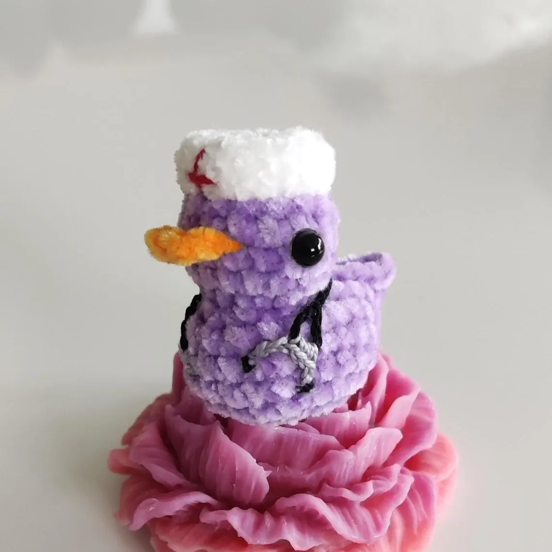 Crocheted Nurse Duck Charm, Mini Plush Keychain, Badge Reel Accessory, Healthcare Gift - Image 20