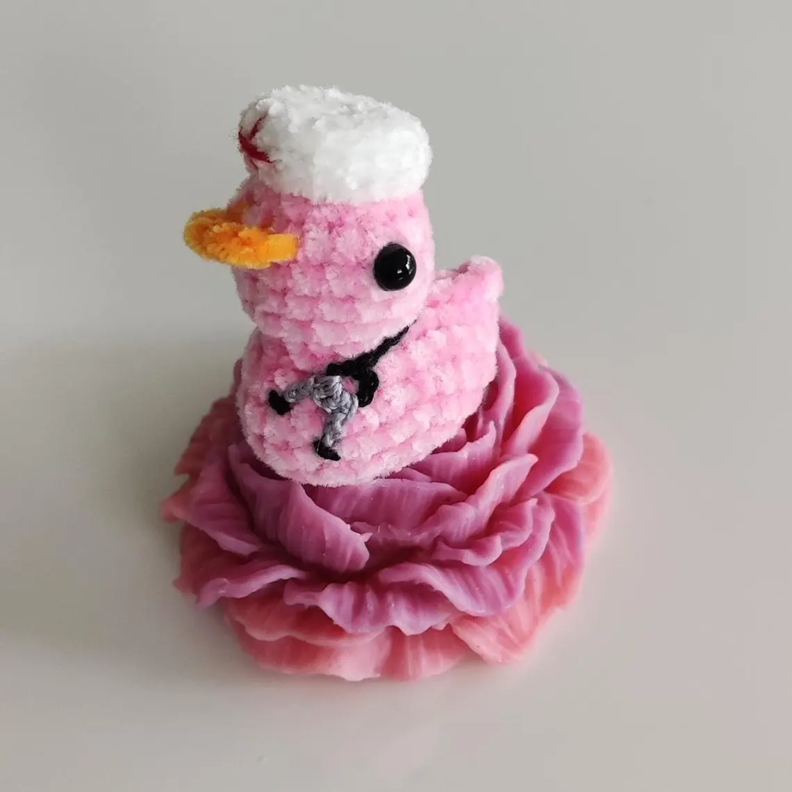 Crocheted Nurse Duck Charm, Mini Plush Keychain, Badge Reel Accessory, Healthcare Gift - Image 18